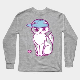 Tabby and White Kitten Long Sleeve T-Shirt